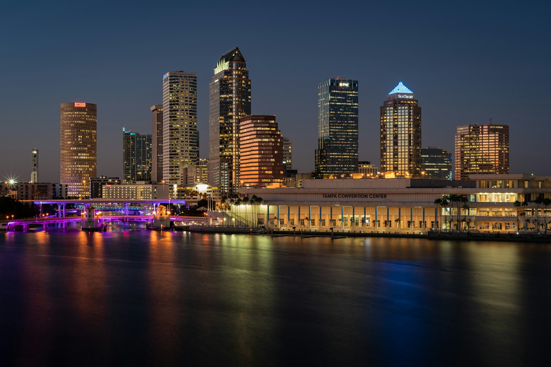 Downtown Tampa skyline along the Hillsborough River