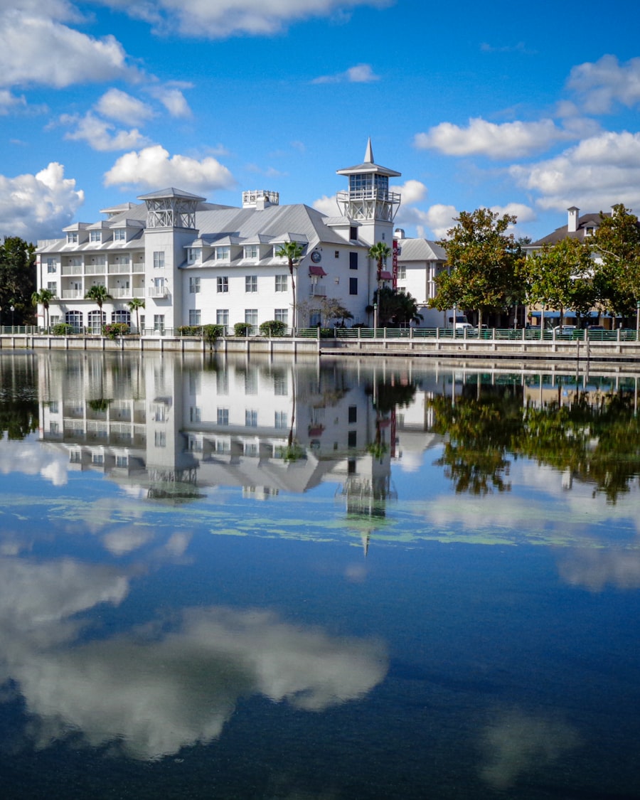 Lakefront in Celebration, near Kissimmee in Osceola County, Florida